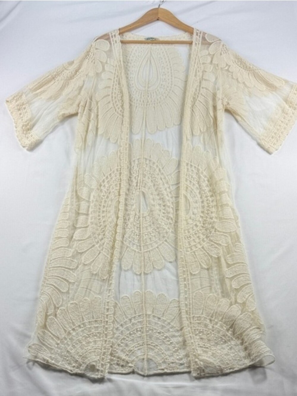 Rebellion Again Ivory Lace Cardigan Size M